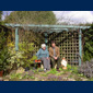Click to enlarge Jacoba Sherriff (823) and Charles Elworthy (8131) in her garden at Box, Wiltshire